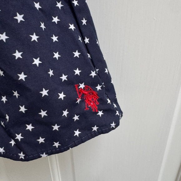 US Polo Assn 2T Girls Red White and Blue Star 4th of July Cami Tank Top Blouse - Picture 2 of 8
